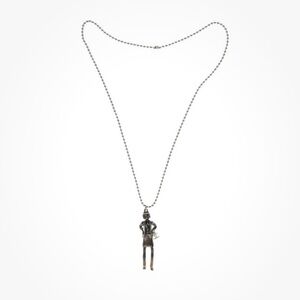 Chanel RARE Mademoiselle Doll
Silver and Black Pendant
Necklace

Serial Ref: 02A